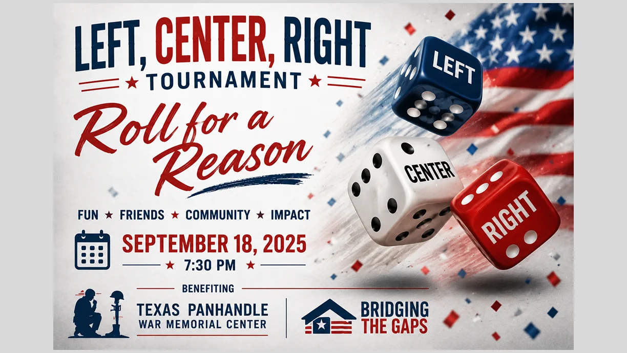Left, Center, Right: Roll for a Reason original event flyer